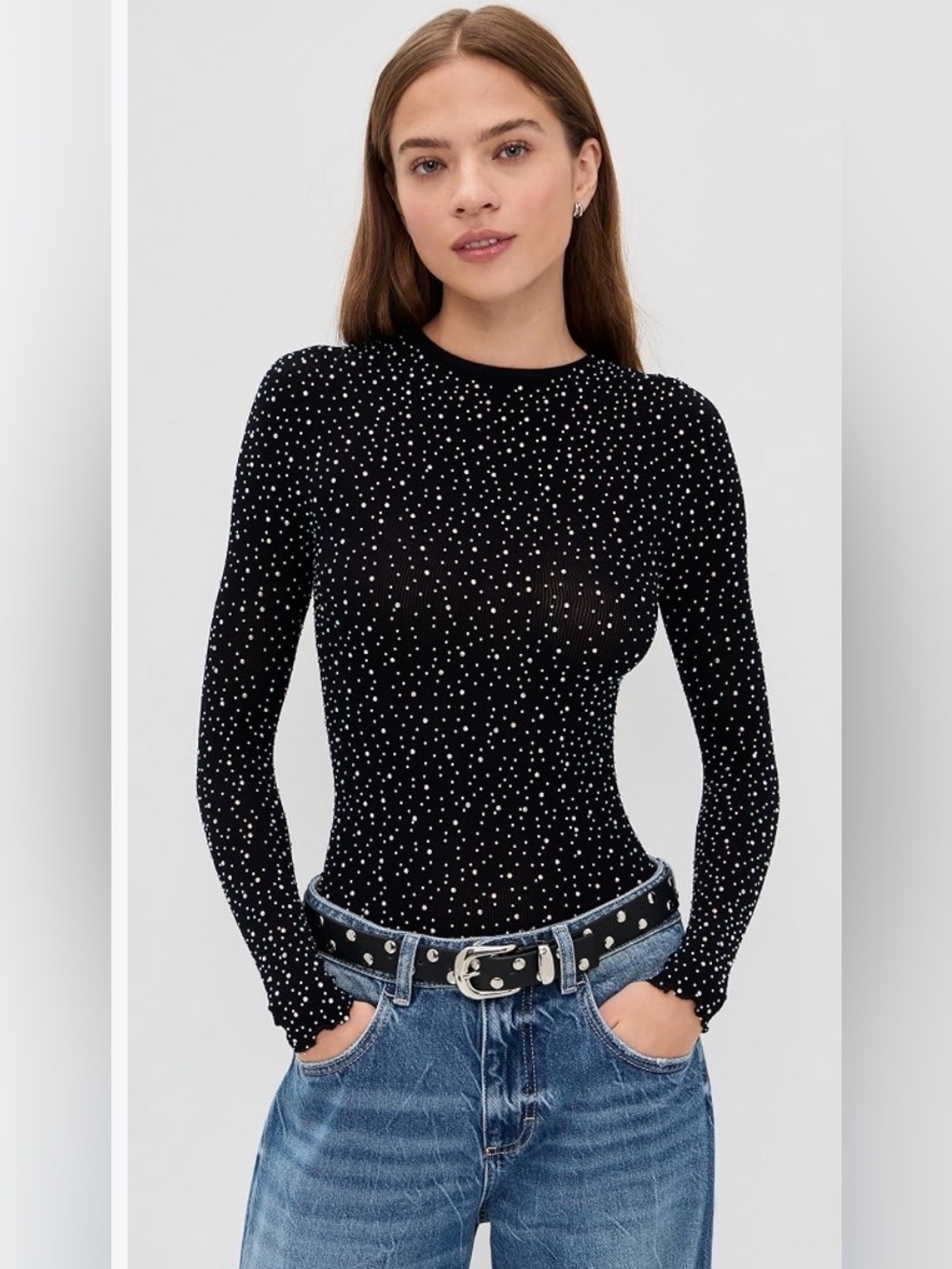 FREE PEOPLE Night Sky Long Sleeve TOP - Picture 2 of 15